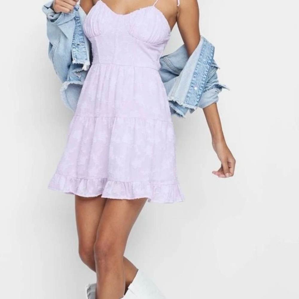 Pretty Lavender Spaghetti Strap Dress XS